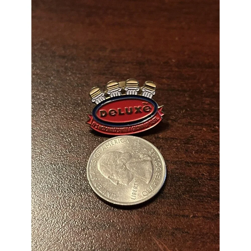 McDonald's Deluxe Burger Grown-Up Taste‎ Employee Lapel Hat Pin